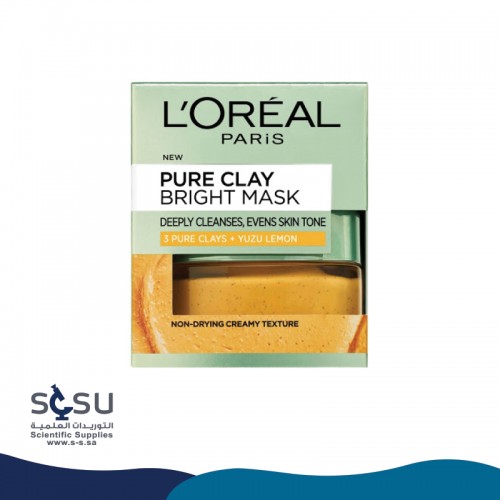 Loreal Paris Pure Clay Bright Face Mask - 50 ml | Scientific Supplies Est.